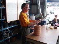 John demonstrating insulative monolithic stove bodies