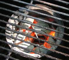 7 Hot Fire As Charcoal Burns in Direct Contact With Air