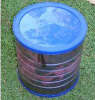 9 Plastic Can Covers on Lanny's Burner for Storage 9 Plastic Can Covers on Lanny's Burner for Storage