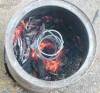 6 Char Burning in Funnel 6 Char Burning in Funnel