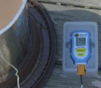 The temperature at 4.75 hours was 175 degF or 80 degC