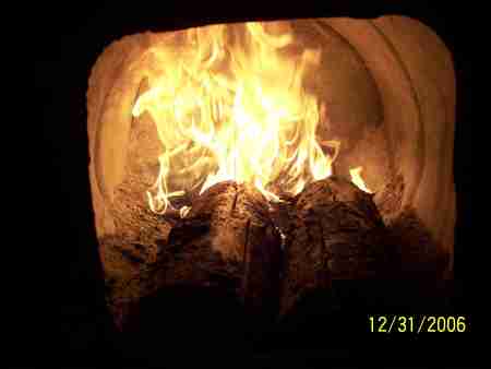 Burning Pine Wood